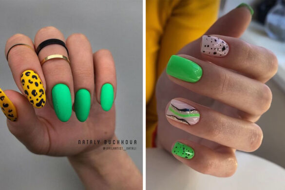 Zielone paznokcie hybrydowe - 14 modnych inspiracji i pomysłów